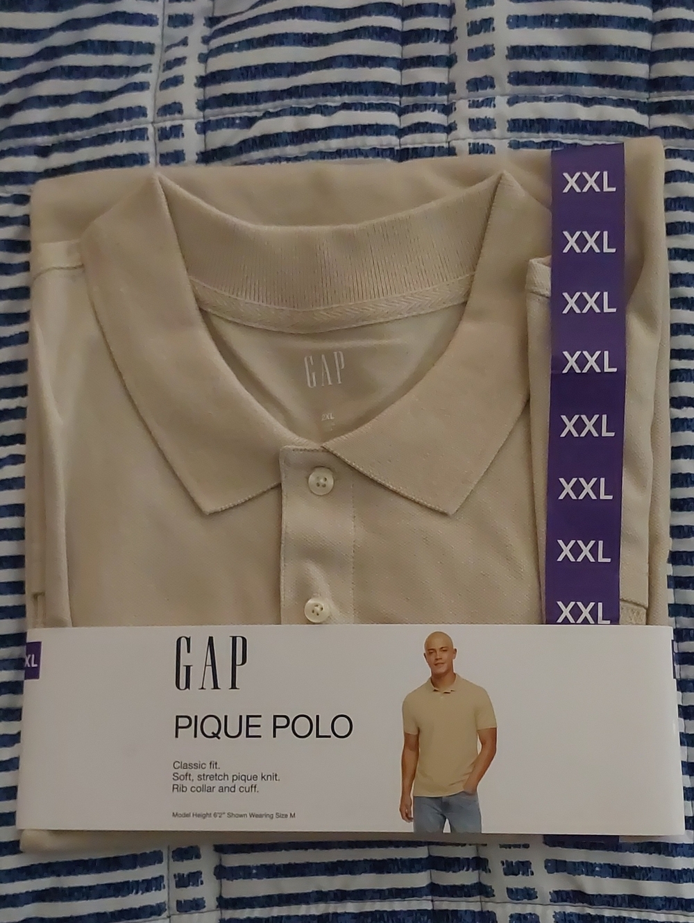 GAP Men’s Pique Polo Shirt - Tan